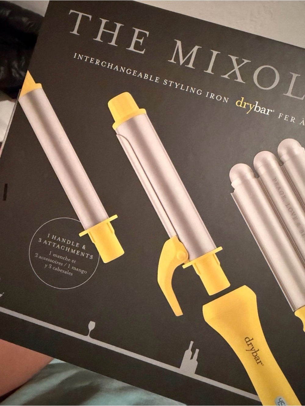 Drybar Interchangeable Styling Iron - Yellow and Silver Accents